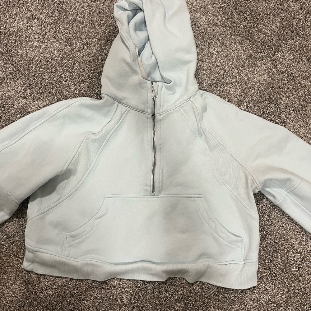 Lululemon light blue cropped hoodie